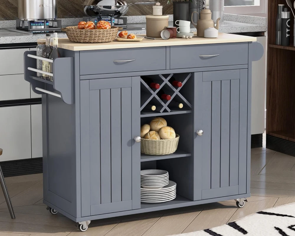 wooden kitchen carts