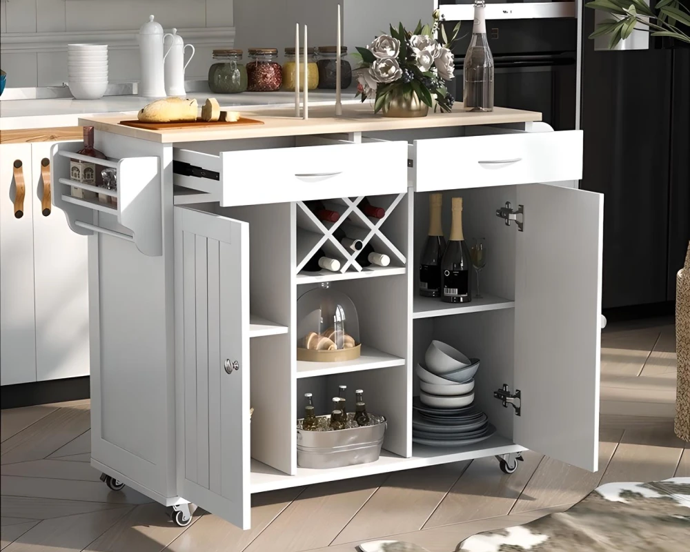 wooden kitchen carts